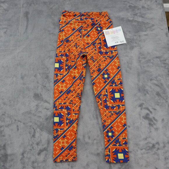 LulaRoe Pants Girls S Multicolor High Waist Pull On Set of 3 Leggings - Picture 12 of 16